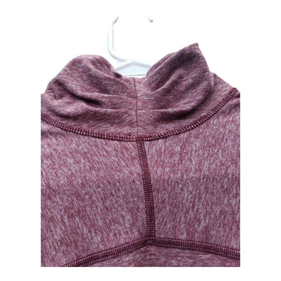 Lululemon Warm Your Core Long Sleeve Heathered Pink Top Shirt, Size 8 - Picture 7 of 9